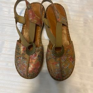 Spring Step Tan Swirlet Sling back Shoe Closed toe Size us 11 eur sz 43